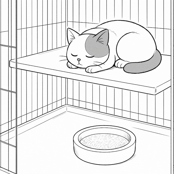 二階から爪とぎ サムネイル