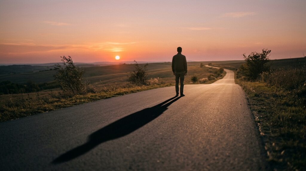 振り返らない時間は、ゆっくりと影のように積み重なっていく。